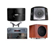 Hệ thống Karaoke AAD K8 + Polkaudio PSW110 + Jarguar PA-203N  + SK8000HDD + Micro Shure SM58