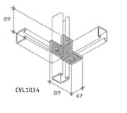 Đệm góc - Phụ kiện thanh chống đa năng Cát Vạn Lợi CVL1034