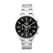 Seiko Men's SNDC85 Stainless Steel Analog with Black Dial Watch
