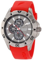 Nautica Men's N14611G NST 06 Multifunction Red Resin Watch