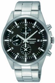Seiko Men's SNDC81 Stainless Steel Analog with Black Dial Watch