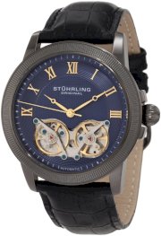Stuhrling Original Men's 368.33F52 Boardroom Gemini Automatic Skeleton Gunmetal Watch