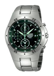 Seiko Men's SE-SND419 Titanium Dark Grey Dial Watch