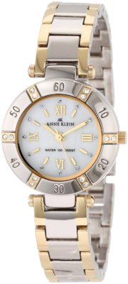 Đồng hồ AK Anne Klein Women's 109467MPTT Swarovski Crystal Mother-of-Pearl Dial and Two-tone Bracelet Watch
