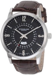 Stuhrling Original Men's 345.3315K54 Classic Jupiter Swiss Quartz Day and Date Brown Watch