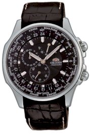Orient Men's CEY04004B World-Time Black Automatic Watch