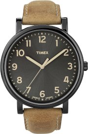 Timex Premium Originals Black Tan Mens Watch T2N677