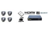 Bộ 4 camera Dome giám sát + đầu ghi KTS + ổ cứng