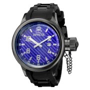 Invicta Men's 0554 Russian Diver Collection Carbon Fiber Black Rubber Watch