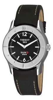 Tissot Men's T40142651 T-Touch Silen-T Black Leather Strap Watch