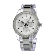 Fossil Women's ES2821 Combination stainless steel with translucent plastic case and bracelet White satin dial Watch