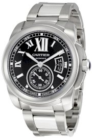 Cartier Men's W7100016 Calibre De Cartier Black Dial Watch