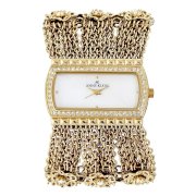 Đồng hồ AK Anne Klein Women's 109236MPGB Swarovski Crystal Accented Gold-Tone Chain Bracelet Watch