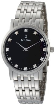 Đồng hồ Bulova Men's 96D106 Diamond Black Dial Bracelet