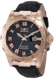 Invicta Men's 1714 Pro Diver Elegant Rose Gold-Tone Leather Watch