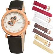 Stuhrling Original Women's 108EH.12452 Valentine Automatic Swarovski Accented Rosetone Watch Gift Set
