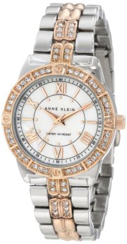 Đồng hồ AK Anne Klein Women's 10/9721MPRT Swarovski Crystal Accented Rosegold-Tone and Silver-Tone Bracelet Watch