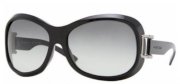 Burberry Women's Plastic Frame Sunglasses - Shiny Black - Gray 
