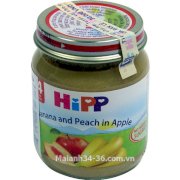 Dinh dưỡng đóng lọ Hipp chuối, đào, táo (125g) 