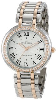 Đồng hồ AK Anne Klein Women's 10/9939SVRT Swarovski Crystal Accented Easy-Read-Dial Two-Tone Bracelet Watch
