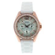 Fossil Women's ES2810 Stainless Steel Analog with White Dial Watch