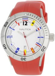 Nautica Men's N13526G NSR Date Flag Sporty Red Resin Strap Watch