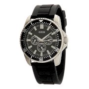 Đồng hồ Guess Men's W90053G1 Round Case Black Dial