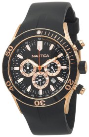 Nautica Men's N19544G NSR 01 Diver Chronograph Black Dial Watch