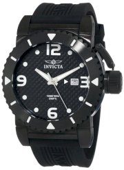 Invicta Men's 1432 Sea Hunter Black Dial Rubber Watch