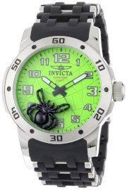 Invicta Men's 1123 Sea Spider Green Dial Black Polyurethane and Stainless Steel Watch