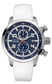 Nautica Men's N17582G NCT 400 White Resin and Blue Dial Watch