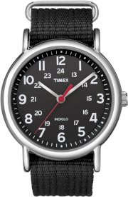 Timex Men's T2N647KW Weekender Black Slip Through Strap Watch