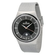 Skagen Men's 853XLSLN Steel Gmt Dual-Time Function, Alarm, Blue Dial Watch