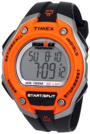 Timex Men's T5K5299J Sport Ironman Black and Orange Oversize 30 Lap Watch
