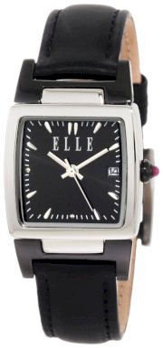 Elletime  Women's EL20040S06N Two-Tone Plating Women's Black Dial Black Strap Watch