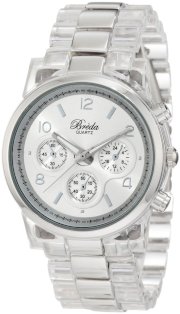 Breda Women's 2310-Clear "Dakota" Clear And Silver Two-Tone Watch