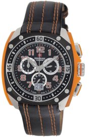 Swiss Military Calibre Men's 06-4F1-04-079 Flames Chronograph Orange Leather Date Watch