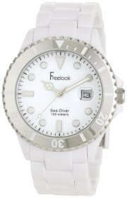 Freelook Men's HA1437-9 Sea Diver White Silver Bezel Watch