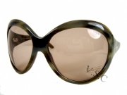 Tom Ford Anna TF64 T35 Dark  Havana Plastic Oversize Sunglasses