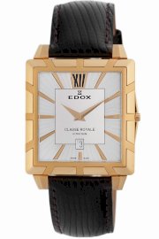 Edox Men's 27029 37R AIR Classe Royale Rectangular Date Watch