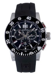 Edox Men's 10014 3NC NIN Class-1 Black PVD Water Resistant Chrono Tachymeter Watch