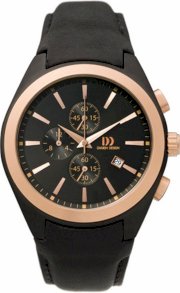 Danish Designs Men's IQ17Q794 Stainless Steel Rose Gold/Black Ion Plated Watch