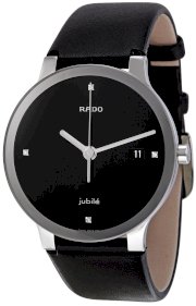 Rado Women's R30927715 Centix Jubile Black Leather Bracelet Watch