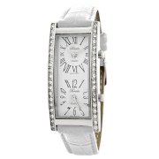 Breda Women's 2185_wht White Nicola Dual Time Zone Classic Leather Watch