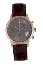 Claude Bernard Men's 01002 37R BRIR Classic Rose Gold PVD Brown Dial Chrono Tachymeter Watch