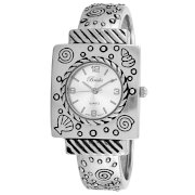 Breda Women's 2244_silver "Piper" Shell Ornament Bangle Watch