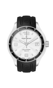 Claude Bernard Men's 70164 3 AIN Aquarider Silver Dial Rubber Date Watch