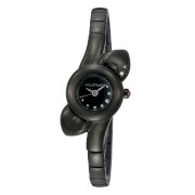 Jill Stuart Women's SILDF002 Petal Collection Black Ionic-Plated Bracelet Watch