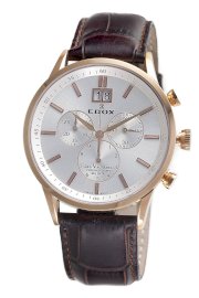 Edox Men's 10010 37RA AIR Les Vauberts Silver Dial Watch