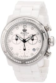 Glam Rock Women's GR50122D1 Aqua Rock Chronograph Diamond Accented White Dial Ceramic Watch